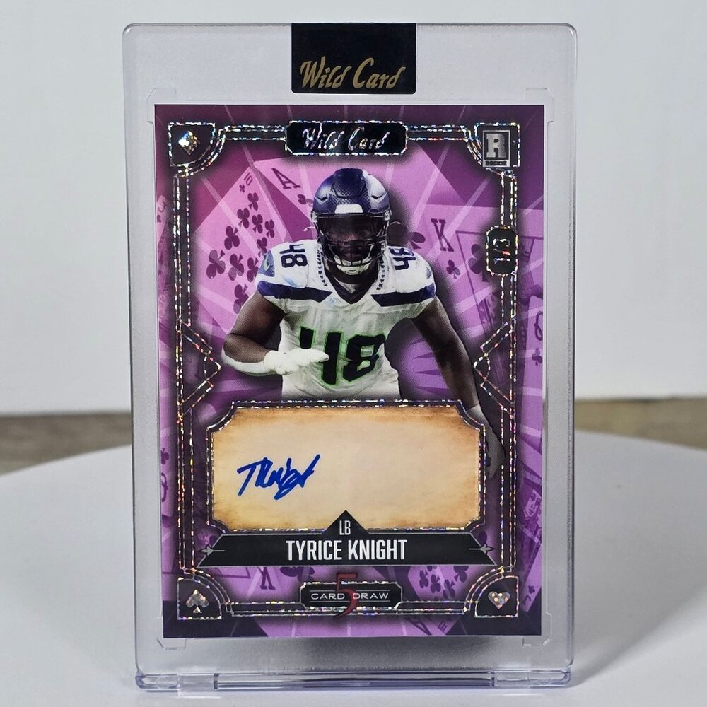 Tyrice Knight Wild Card 5 Card Draw Autographed Rookie Card 1/3 Limited Edition